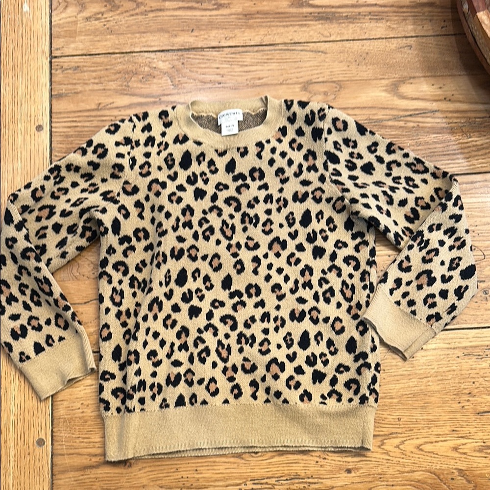 Leopard Print Sweater - Tan and Black